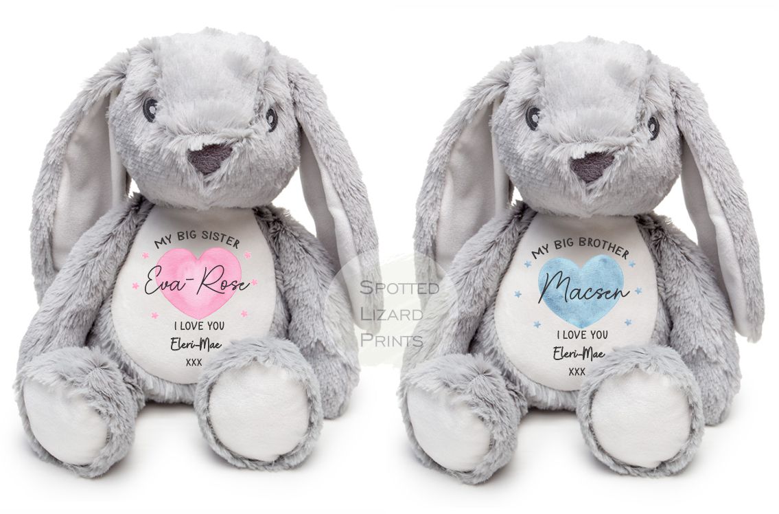 Sibling Teddy. Gift for brothers and sisters. Soft toy for kids. Personalised Gift for kids.