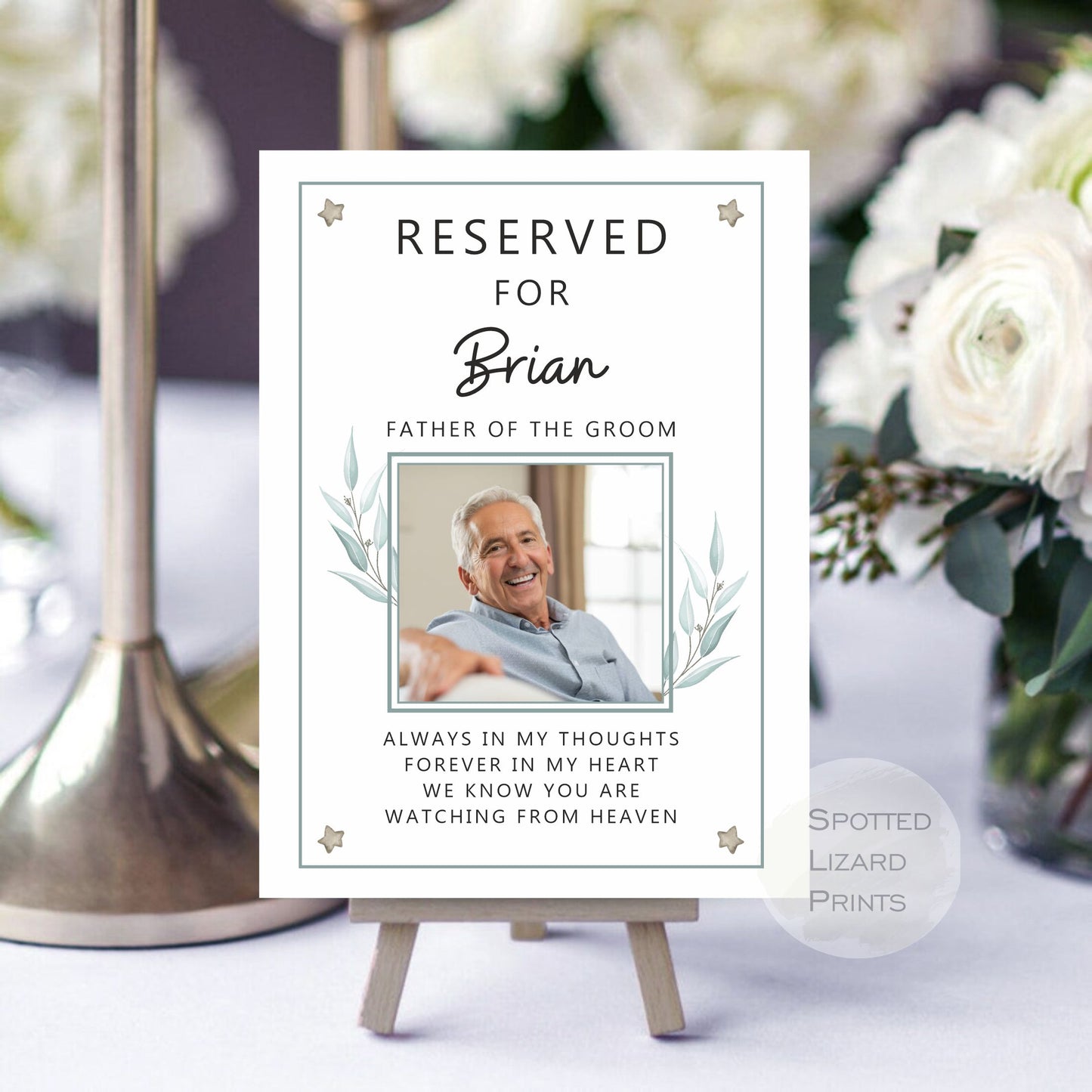 Reserved seat sign