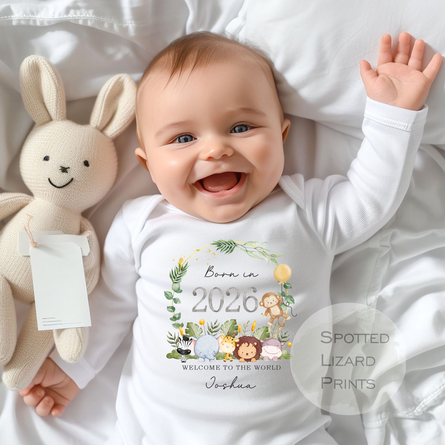 Born in 2026 - Personalised Baby vest - Born in 2026 Baby Grow - Born in 2026 Baby clothes - Born in 2026 sleepsuit - personalised Baby clothes
