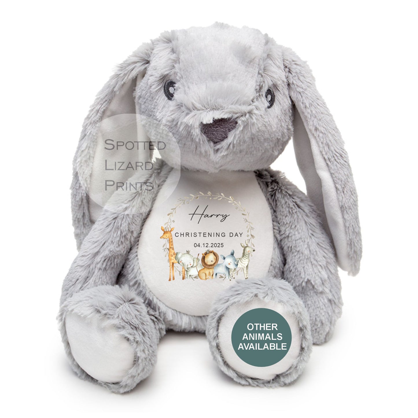 Personalised Christening Teddy - Christening Gift, Big Brother, Little Brother Soft Toy - New Baby Gift - Baby Girl Baby Boy - Personalised Baby gift