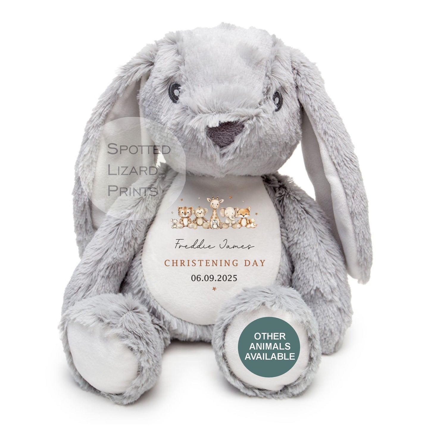 Personalised Christening Teddy - Christening Gift, Big Brother, Little Brother Soft Toy - New Baby Gift - Baby Girl Baby Boy - Higgle Bears
