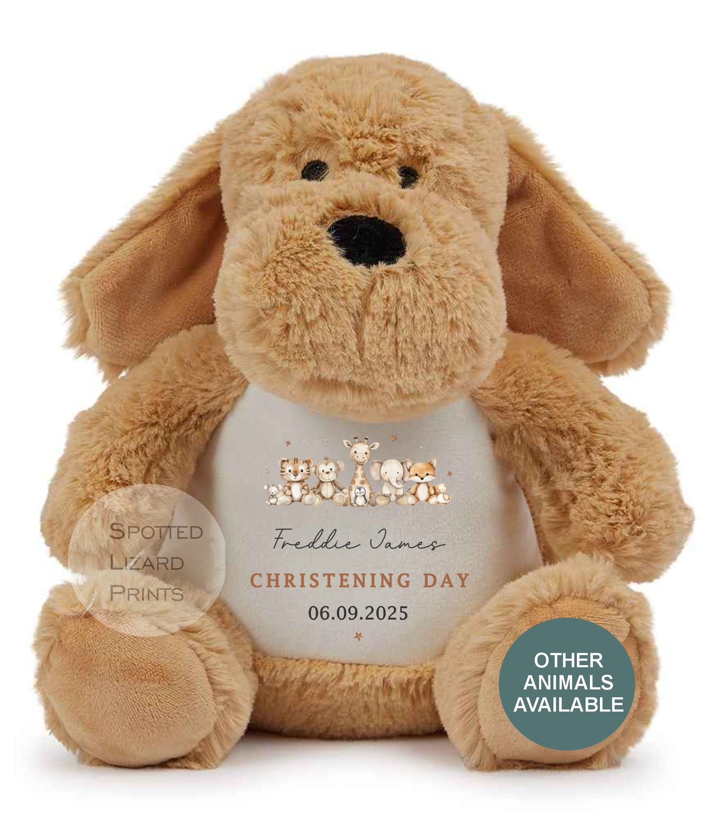 Personalised Christening Teddy - Christening Gift, Big Brother, Little Brother Soft Toy - New Baby Gift - Baby Girl Baby Boy - Higgle Bears