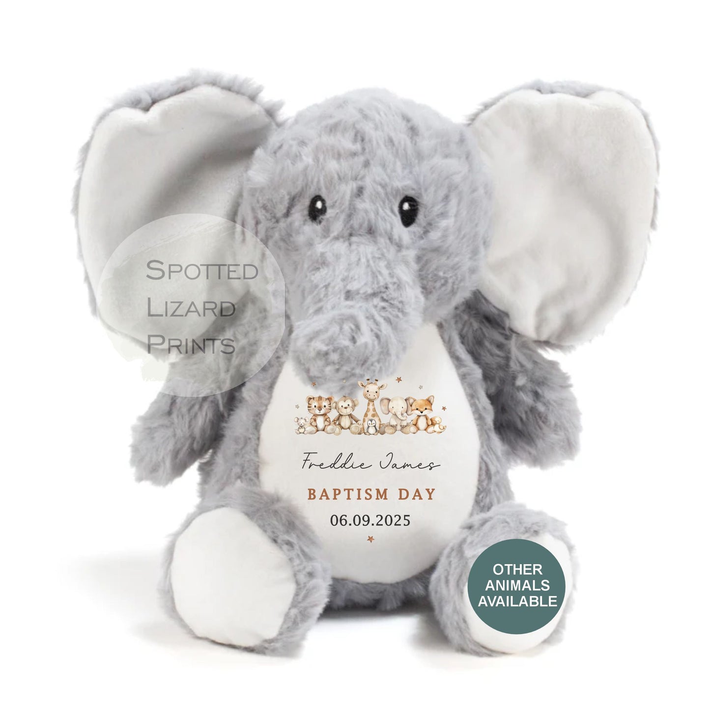 Personalised Christening Teddy - Christening Gift, Big Brother, Little Brother Soft Toy - New Baby Gift - Baby Girl Baby Boy - Higgle Bears
