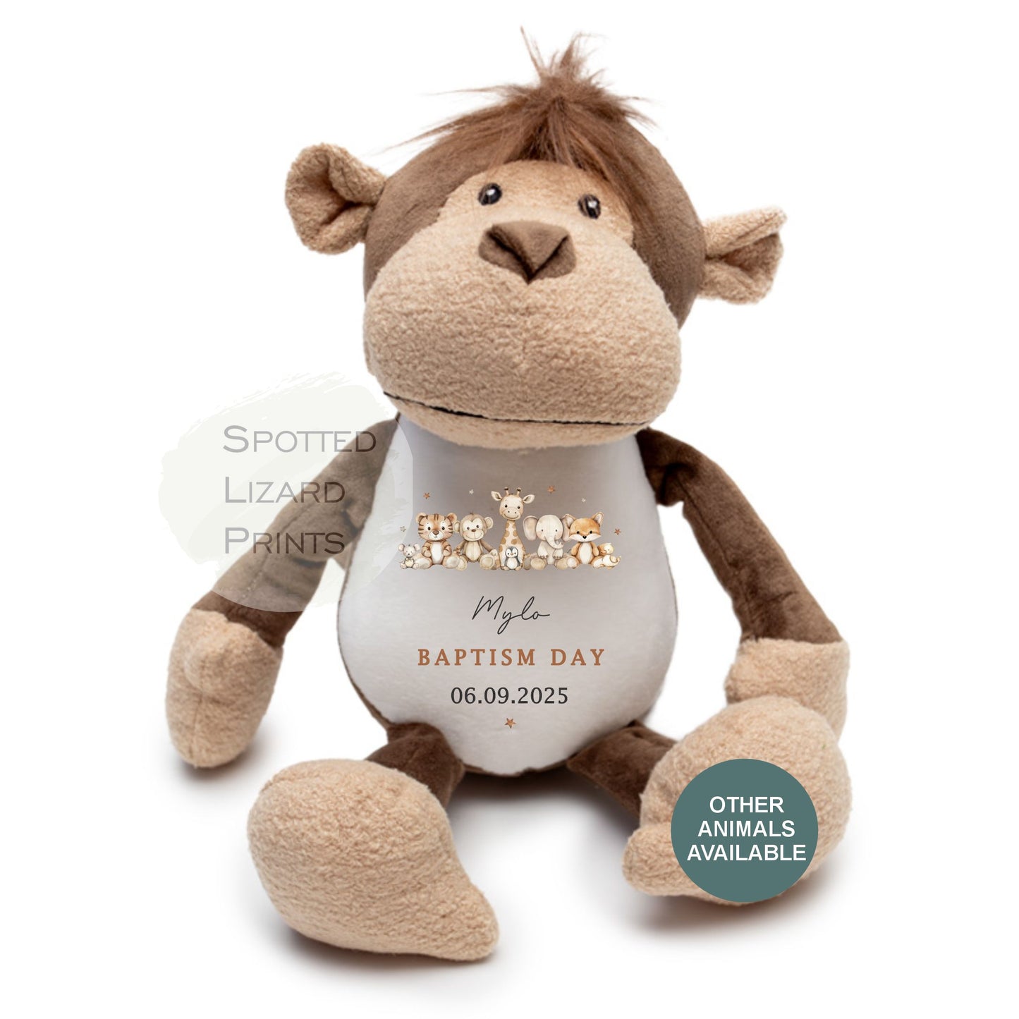 Personalised Christening Teddy - Christening Gift, Big Brother, Little Brother Soft Toy - New Baby Gift - Baby Girl Baby Boy - Higgle Bears