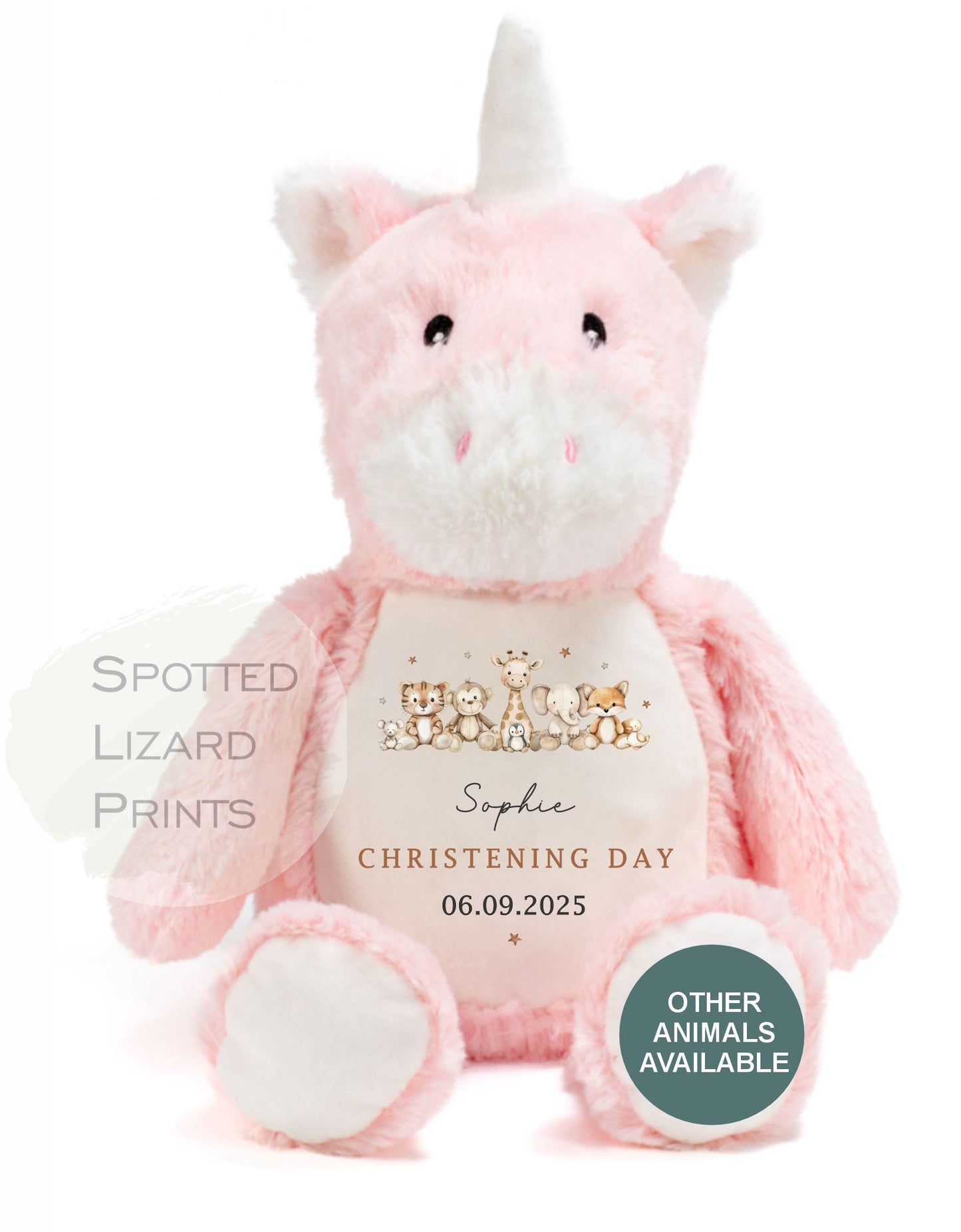 Personalised Christening Teddy - Christening Gift, Big Brother, Little Brother Soft Toy - New Baby Gift - Baby Girl Baby Boy - Higgle Bears