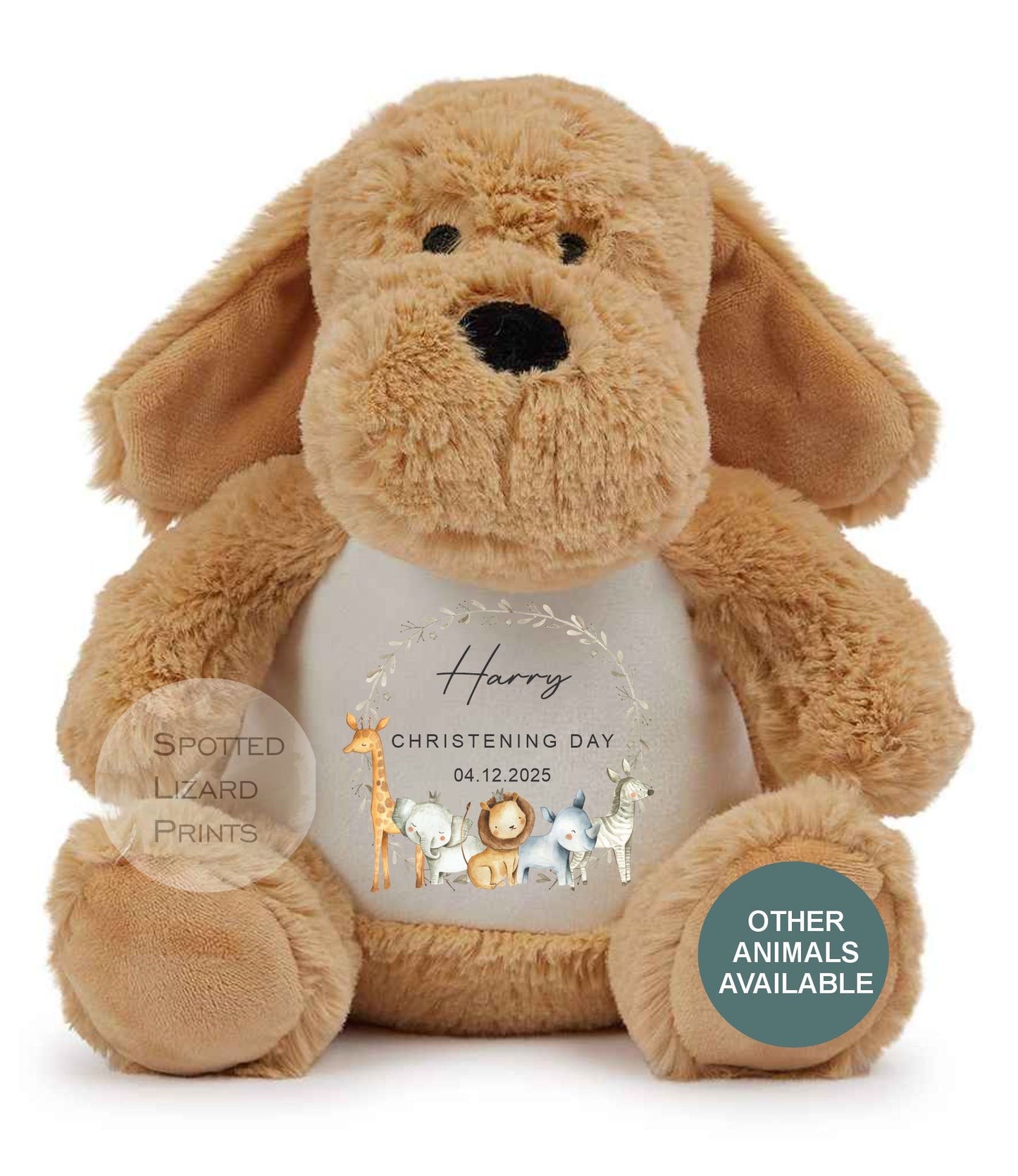 Personalised Christening Teddy - Christening Gift, Big Brother, Little Brother Soft Toy - New Baby Gift - Baby Girl Baby Boy - Personalised Baby gift