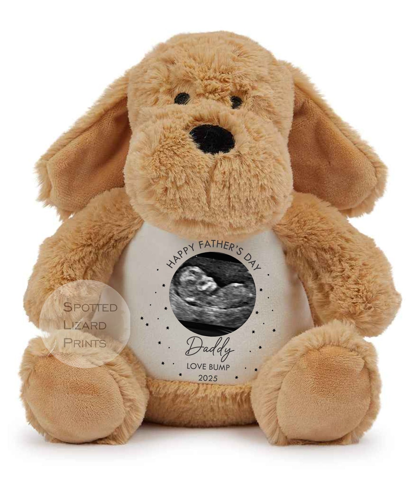 Fathers Day Gift From Bump Bunny Soft Toy - Daddy Teddy Bear - Baby Scan Teddy - Father's Day From Bump - First Father's Day Gift