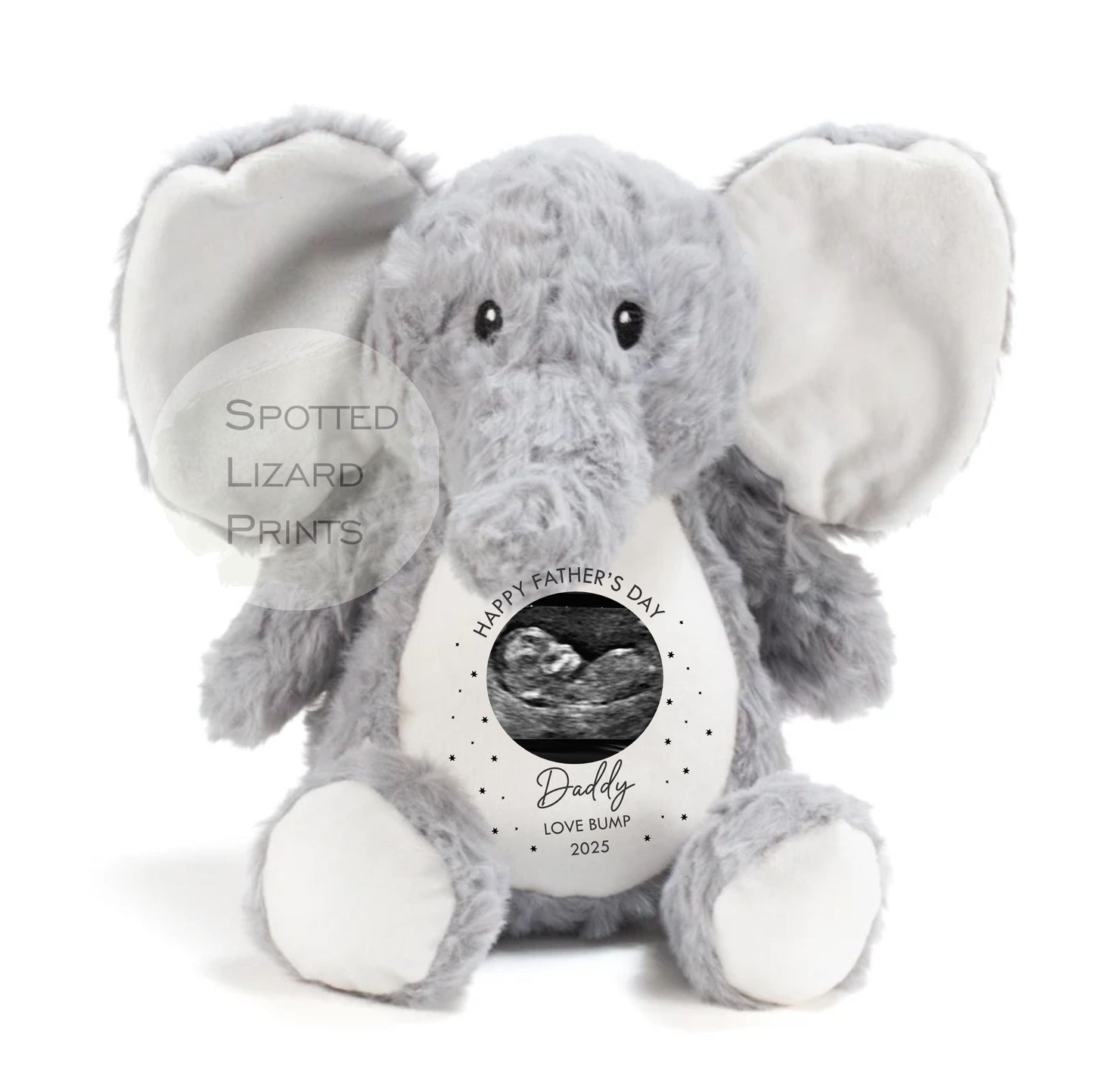 Fathers Day Gift From Bump Bunny Soft Toy - Daddy Teddy Bear - Baby Scan Teddy - Father's Day From Bump - First Father's Day Gift