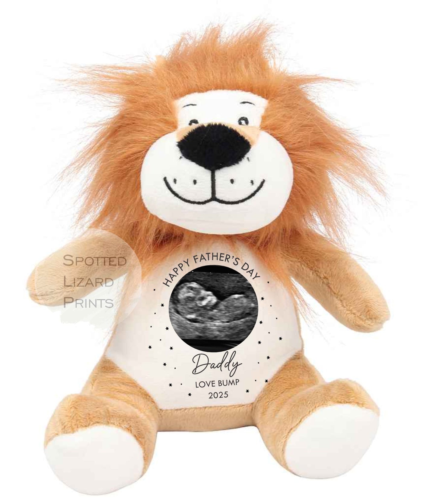 Fathers Day Gift From Bump Bunny Soft Toy - Daddy Teddy Bear - Baby Scan Teddy - Father's Day From Bump - First Father's Day Gift