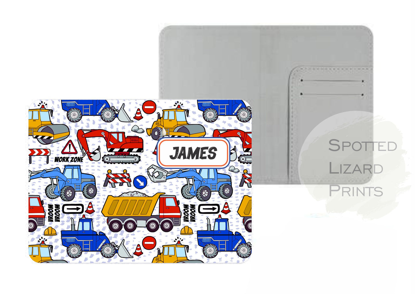 Passport protective cover. White. Personalised Passport cover for Kids