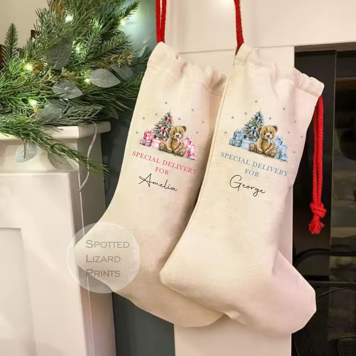 Personalised Christmas Stocking - Santa Stocking - Personalised Stocking - Family Stockings
