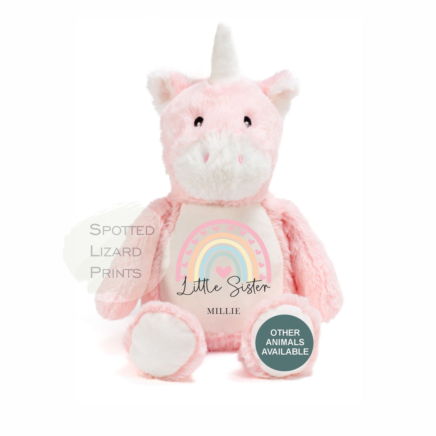 Personalised Big Brother, Little Brother, Big Sister, Little Sister Soft Toy - New Baby Gift - Baby Shower - Christening Gift - Baby Girl Baby Boy
