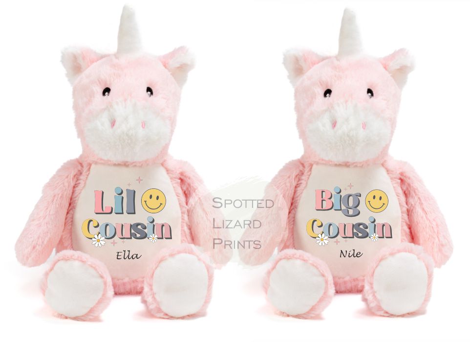 Matching personalised Teddy for siblings. Personalised gift for kids
