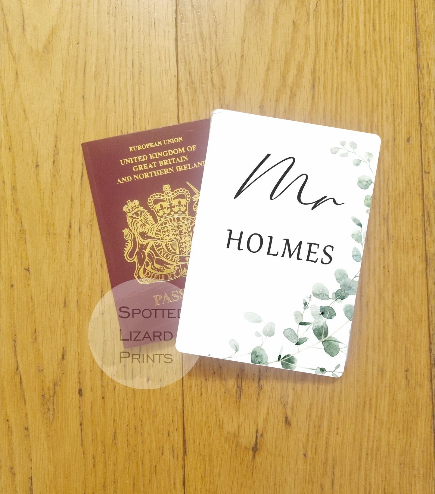 Personalised mr and mrs passport cover. Personalised gift. White passport cover