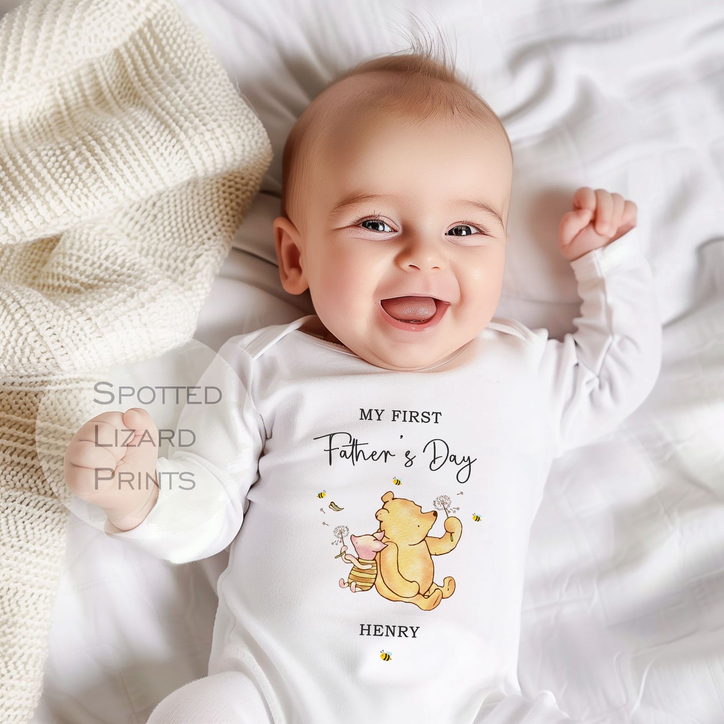 Happy 1st Father's Day Baby Outfit - Winnie the Pooh