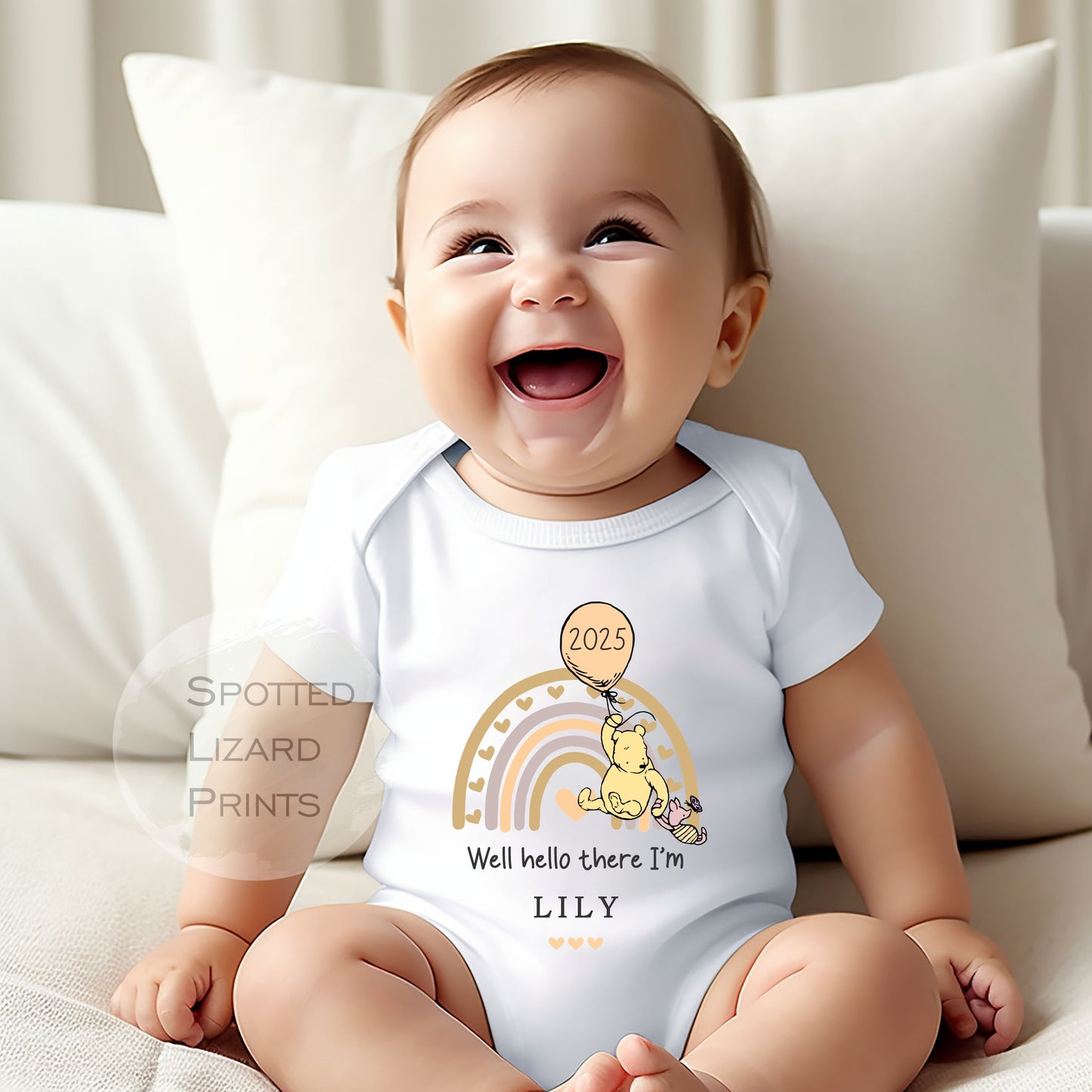 Personalised Winnie the Pooh Baby outfit