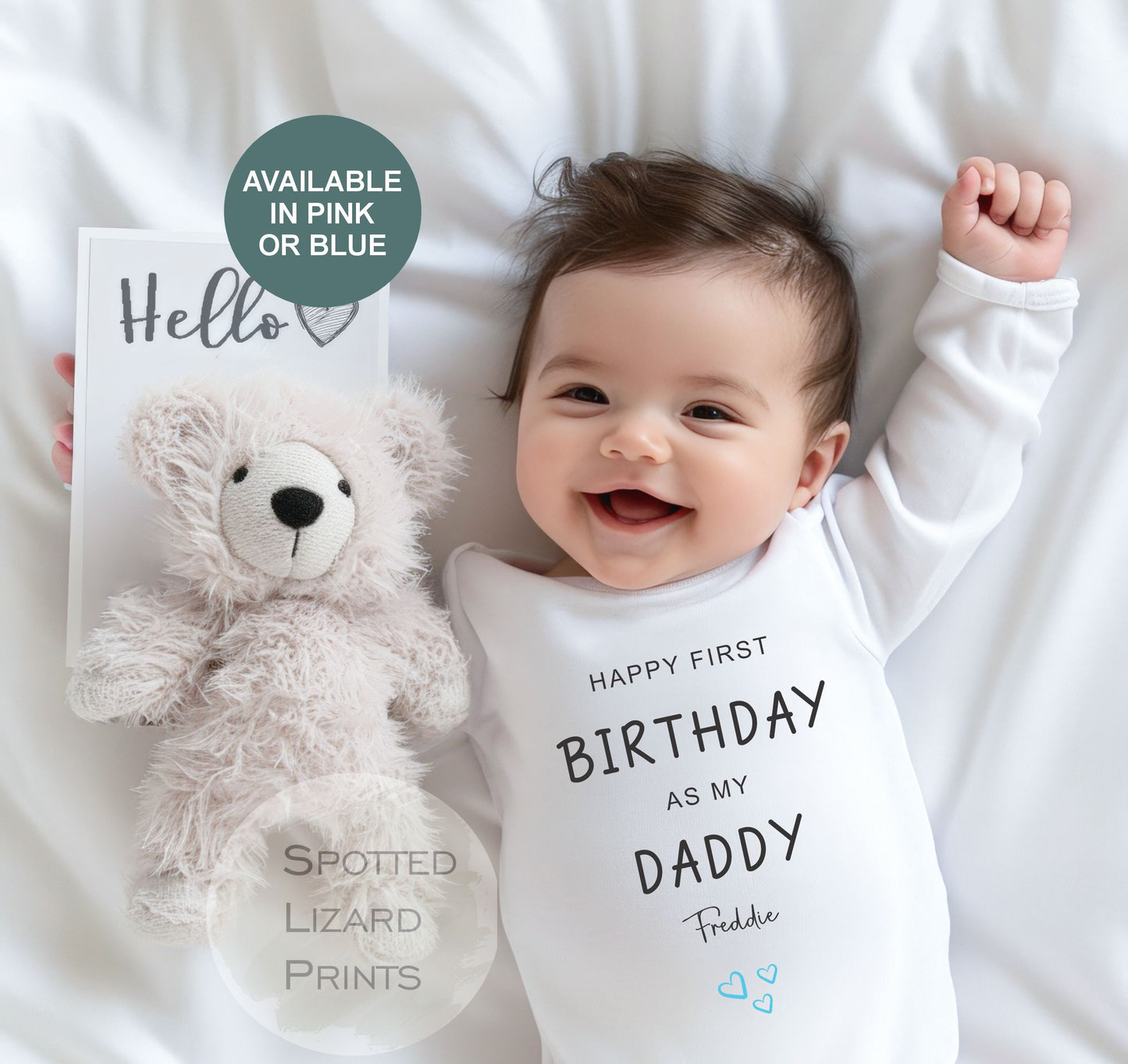 Happy First Birthday DADDY Baby Outfit (First Birthday 1st Birthday Daddy Dad Birthday l New Dad Gift)