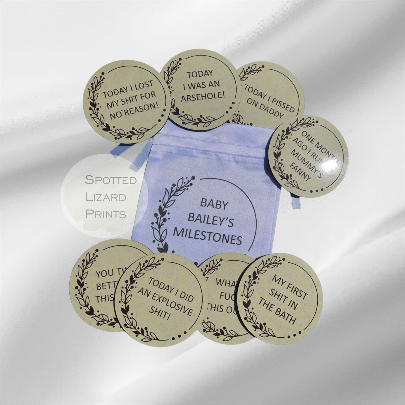 Funny/Sweary Baby milestone Disc