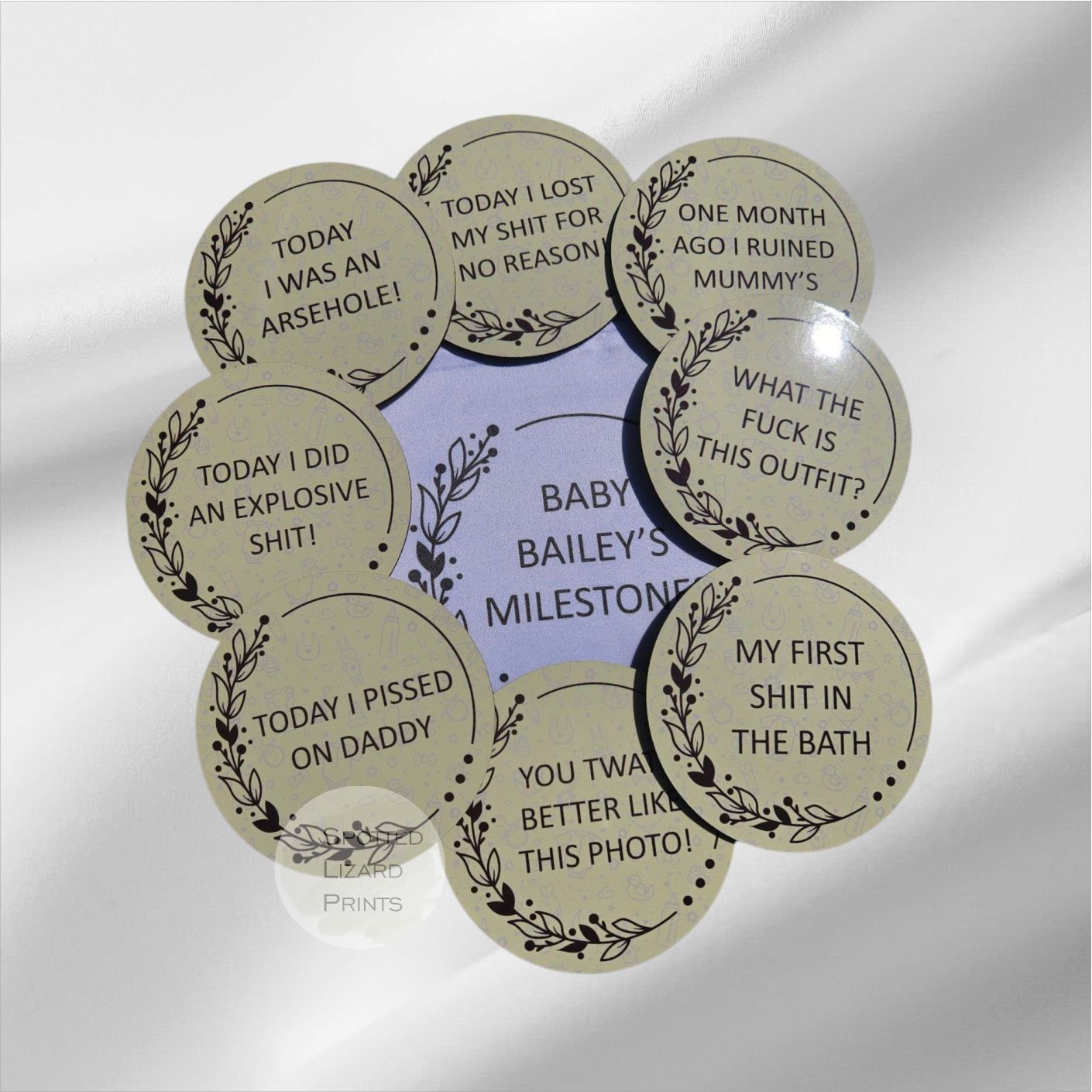 Funny/Sweary Baby milestone Disc