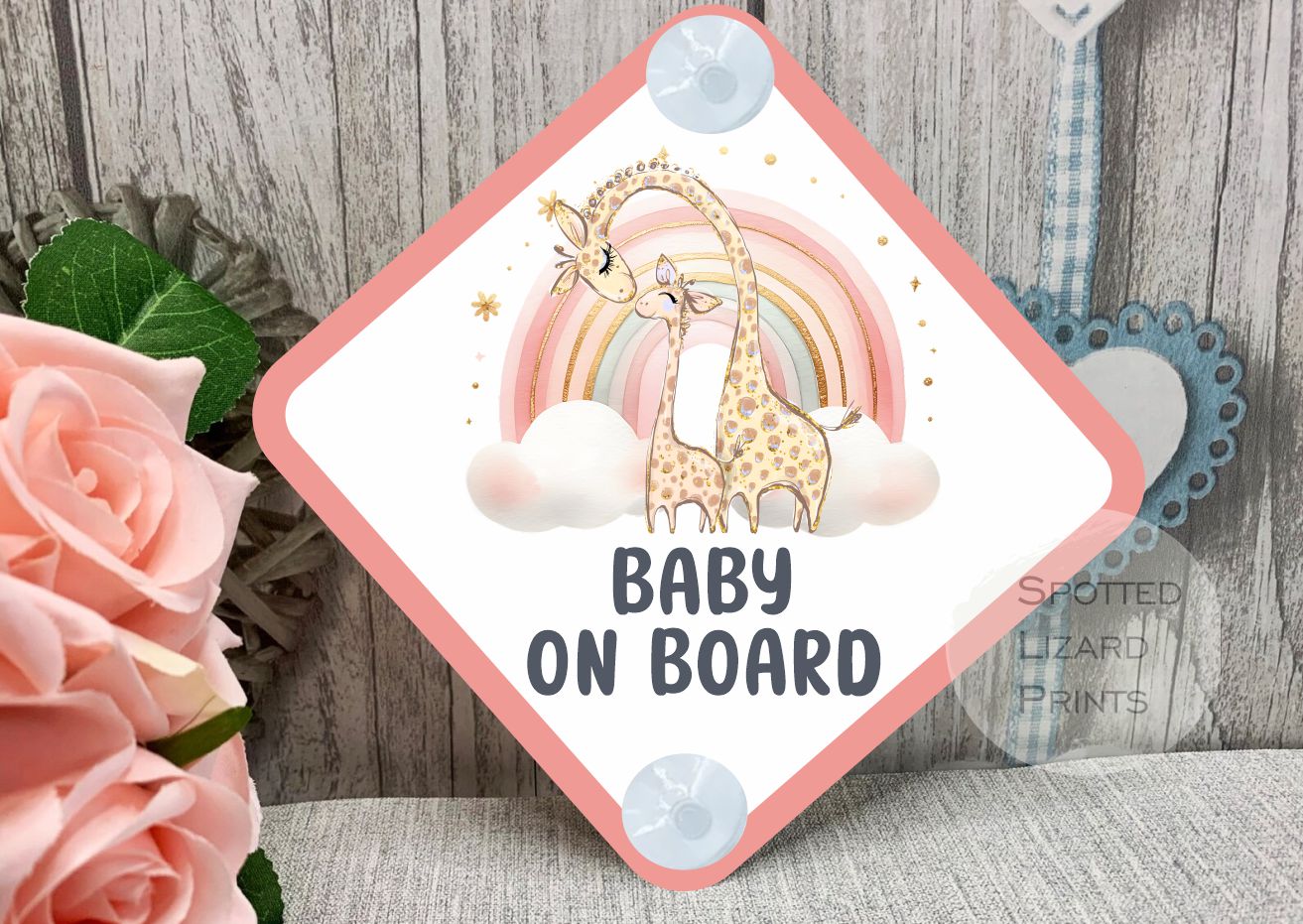 Giraffes Baby on Board Car Sign - Baby on Board | Child on Board