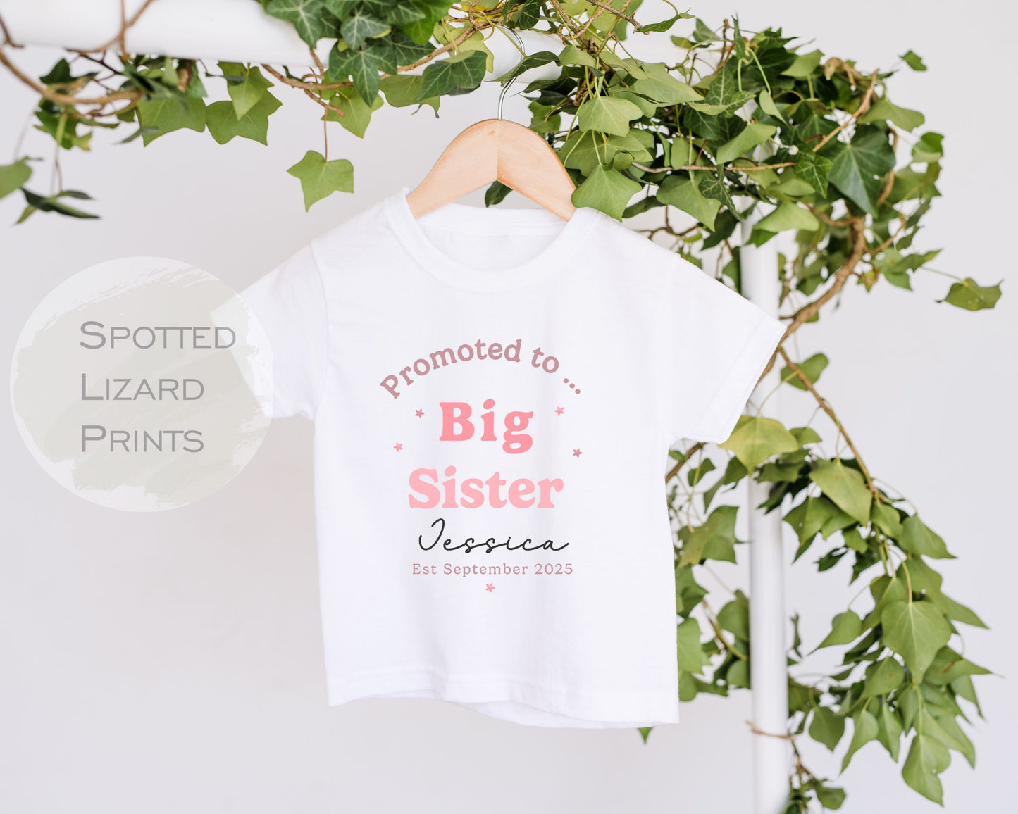 Big Sister Kids T-shirt- Sisters Toddler Clothing Cute T-shirt Siblings Gift Idea - Older Sister Pastel Colours Top, Promoted to Big Sister