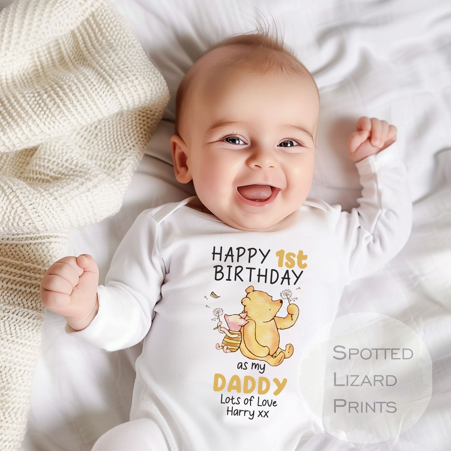 Happy First Birthday DADDY Baby Outfit (First Birthday 1st Birthday Daddy Dad Birthday)
