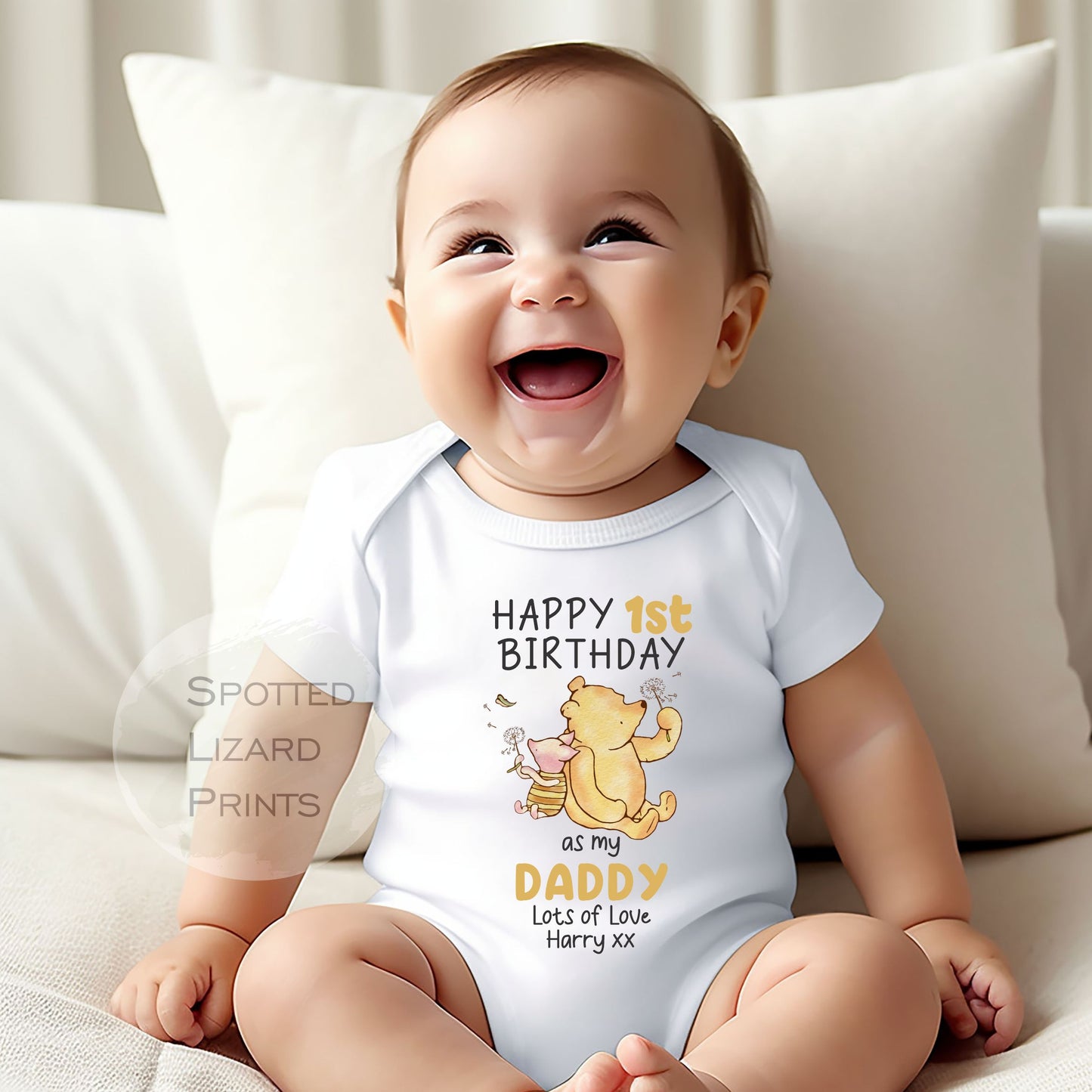 Happy First Birthday DADDY Baby Outfit (First Birthday 1st Birthday Daddy Dad Birthday)