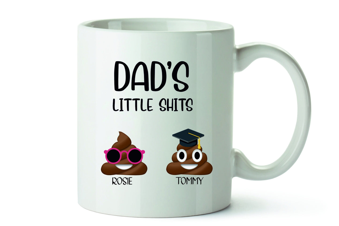 Little Shits Mug | Daddy's Little Shits | Dad's Little Shits | Grandpa's Little Shits | Mum's Little Shits - Personalised mug gift
