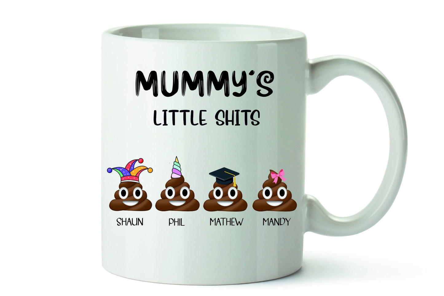 Little Shits Mug | Daddy's Little Shits | Dad's Little Shits | Grandpa's Little Shits | Mum's Little Shits - Personalised mug gift