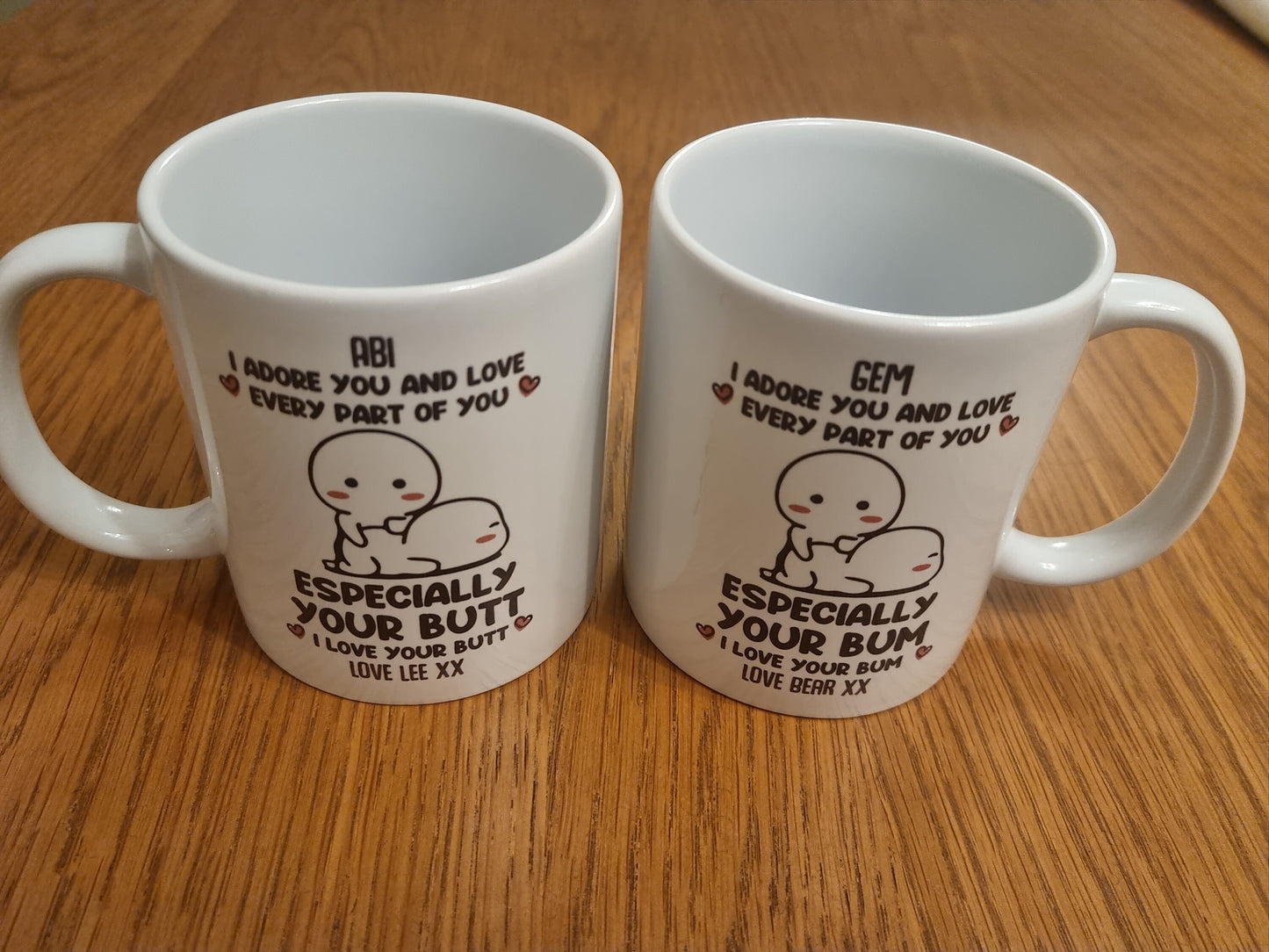 Personalised I Adore your Butt, Bum, Arse Mug | I Adore your Bum | I Love your Butt | I Love your Bum