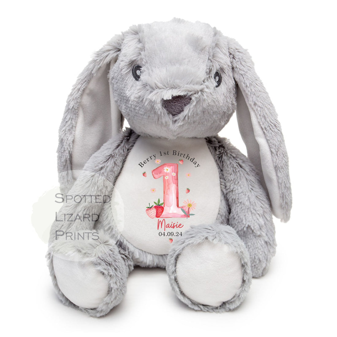 Childrens soft toy for Birthday. Personalised Rabbit.