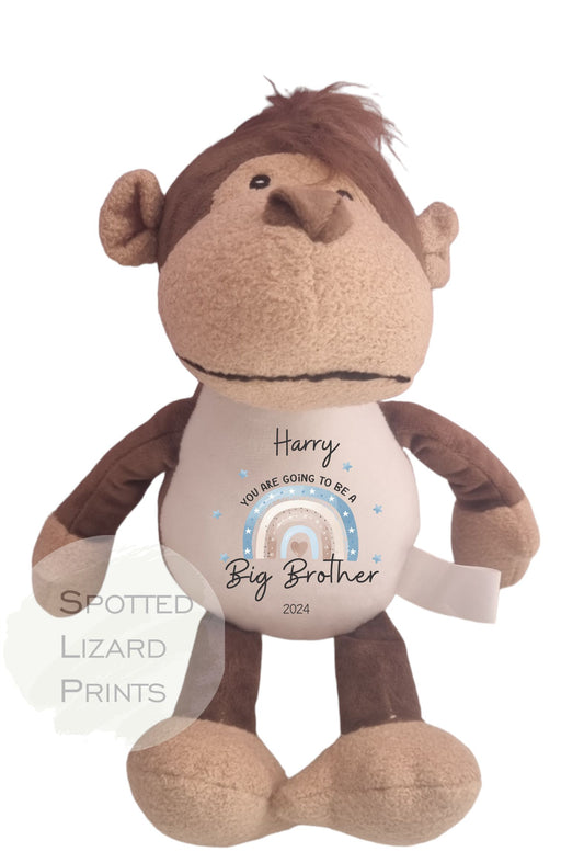 Monkey Teddy personalised for Kids