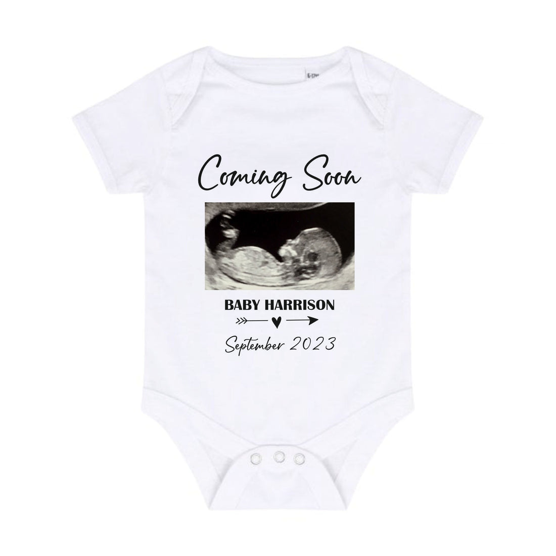 Personalised babu coming soon announcement personalised vest
