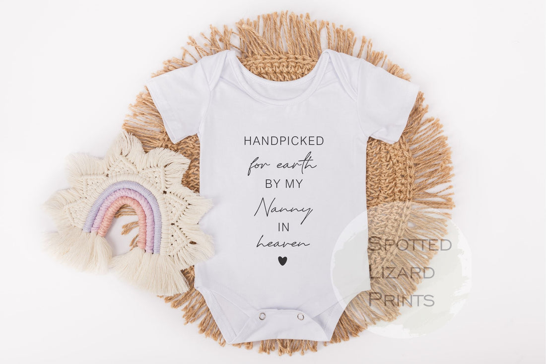 Baby vest, personalised hand picked for earth