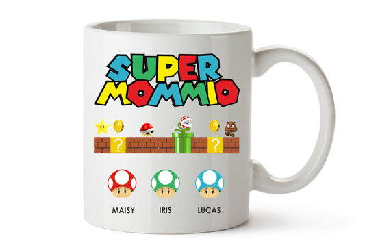 Super Mommio Mug. Personalised Gift for Mothers Day. Ceramic Mug