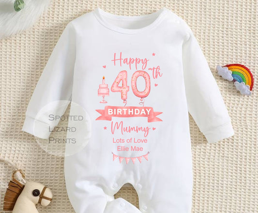 Happy Birthday Mummy Baby grow