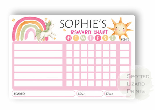 Behaviour management reusable reward chart
