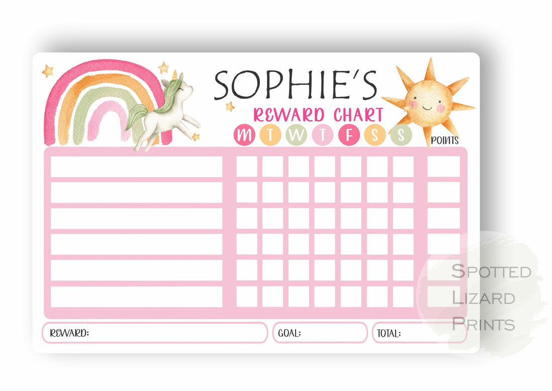 Behaviour management reusable reward chart