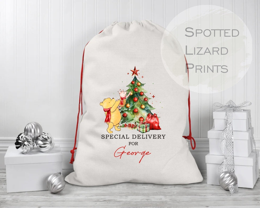 Winnie the Pooh personalised Christmas sack