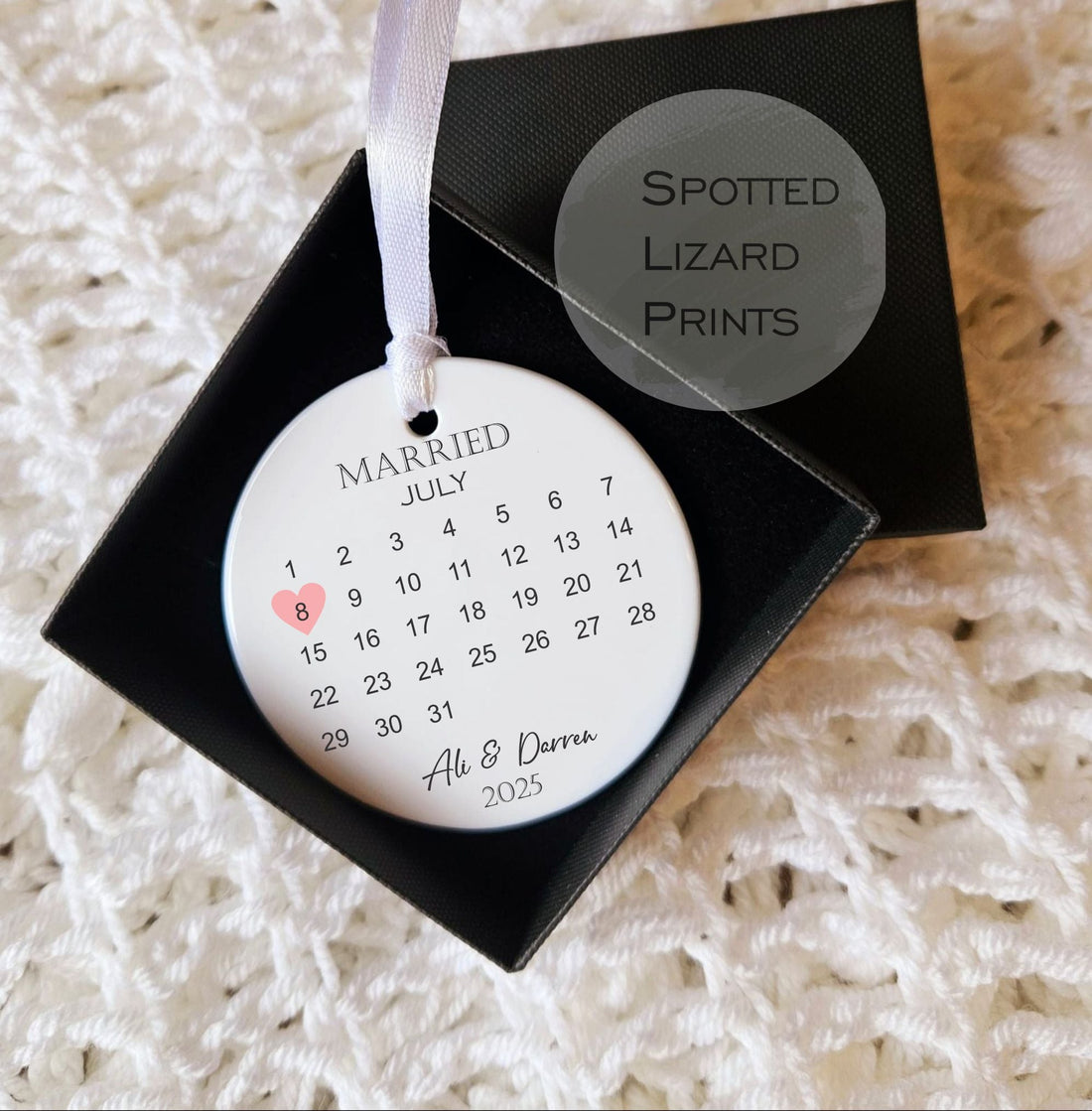 Personalised wedding bauble