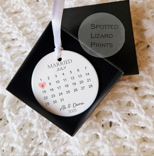 Personalised wedding bauble