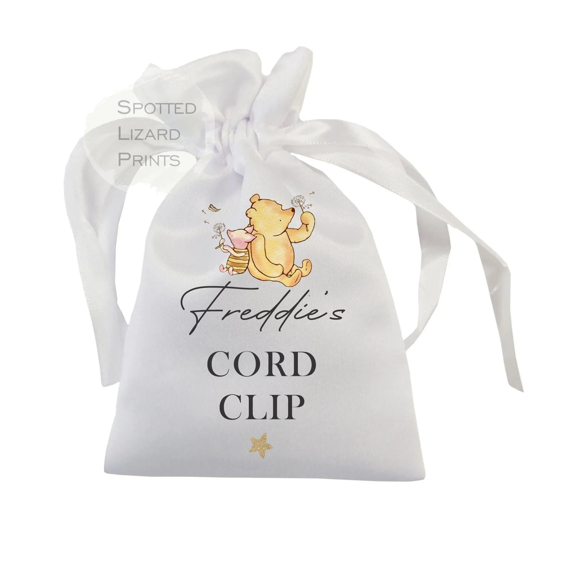 Baby hospital tag keepsake bag.