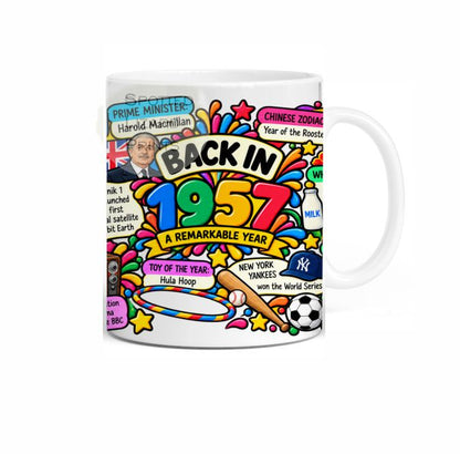 Born in 1957 Facts – Back in 1957 - Mug for Him, Her, Friend, Son, Daughter