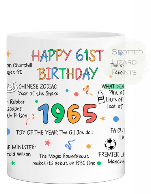 61st birthday mug