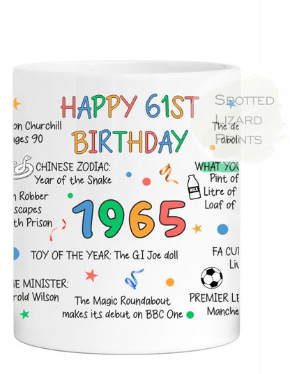 61st birthday mug