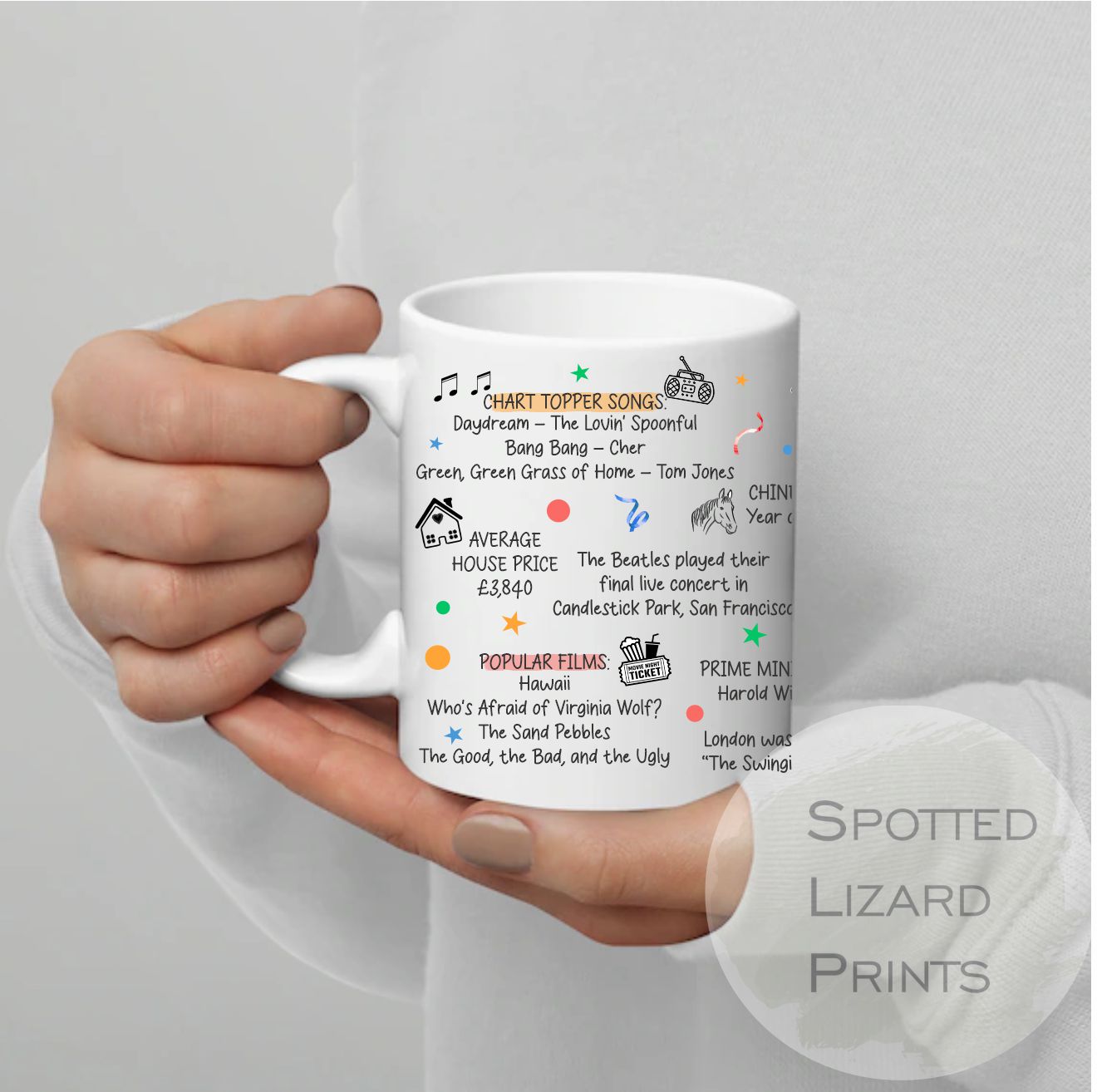 Born in 1966 Facts – Back in 1966 - 60th Birthday Mug – Unique Gift for 60th Birthday – 60 Keepsake Mug for Him, Her, Friend, Son, Daughter