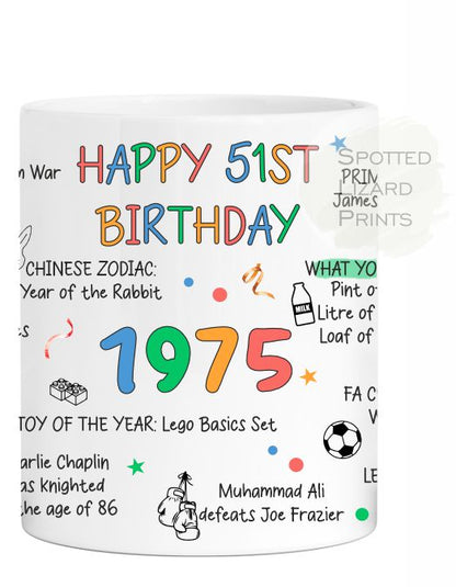 51st birthday mug