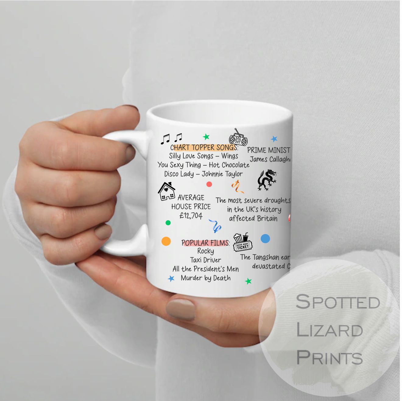 Born in 1976 Facts – Back in 1976 - 50th Birthday Mug – Unique Gift for 50th Birthday – 50 Keepsake Mug for Him, Her, Friend, Son, Daughter