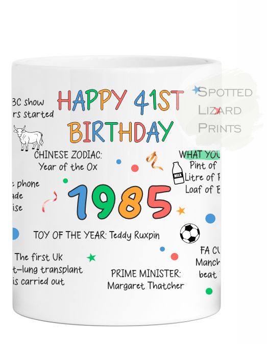 41st birthday mug