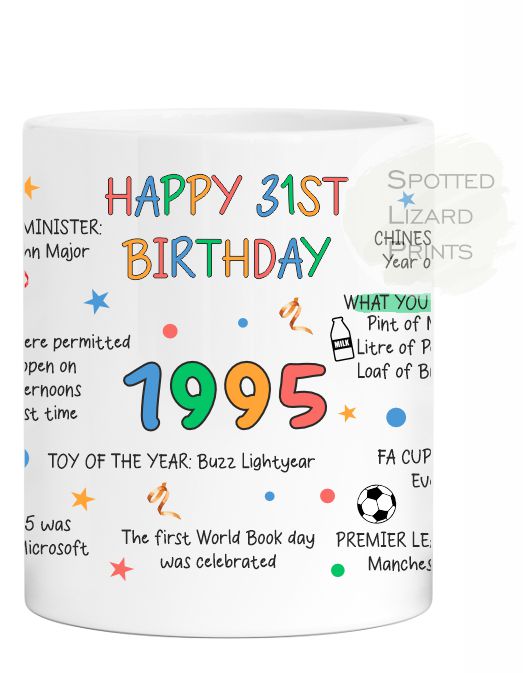 31st birthday mug